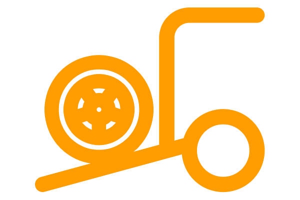 Drive-on trailer access icon